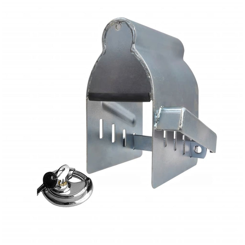 Load image into Gallery viewer, Proplus rijdend koppelingsslot staal 23 cm zilver met discusslot
