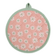 Linen and more lm pannenlap rond20cm - daisy flowers roze