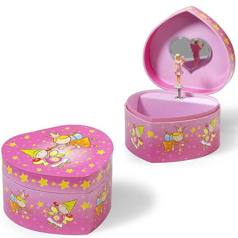 Load image into Gallery viewer, Simply for kids houten juwelendoosje hartvorm met muziek en ballerina
