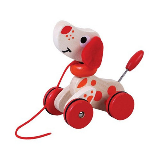 Simply for kids houten trekpuppy rood wit