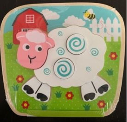 Puzzel schaap 6 stukken 1+ 22x20x2 cm