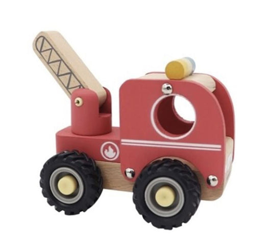 Houten brandweerauto. 3+