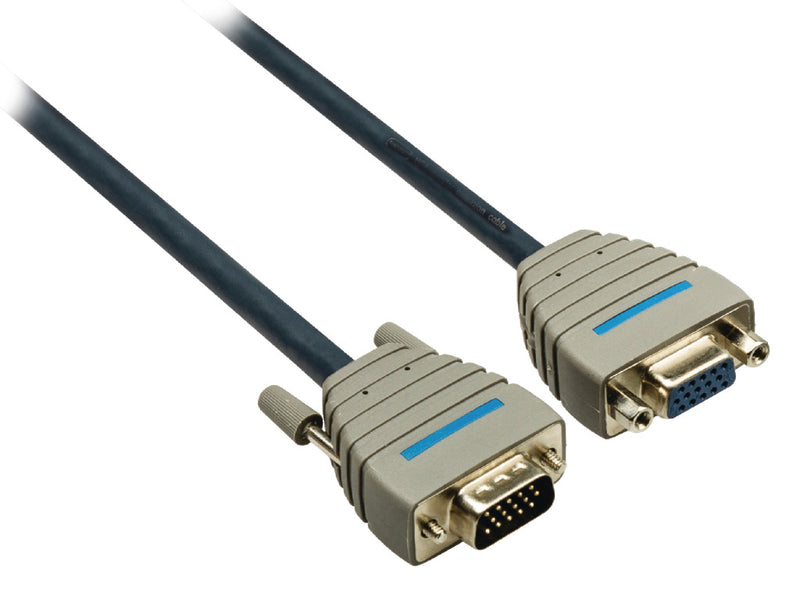 Load image into Gallery viewer, Bandridge bcl1002 vga verlengkabel vga male - vga female 15-pins 2.00 m blauw
