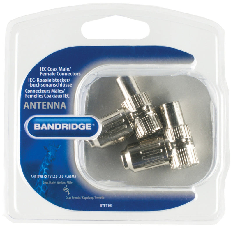 Load image into Gallery viewer, Bandridge byp1103 iec-coaxconnectors male female
