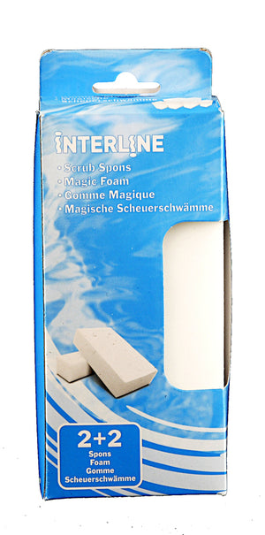 Interline zwembad scrub sponzen 4 stuks