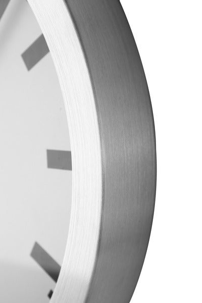 Load image into Gallery viewer, NeXtime NeXtime NE-3999ST Wandklok Dia. 35 Cm, Geborsteld Aluminium, #039;Station #039;
