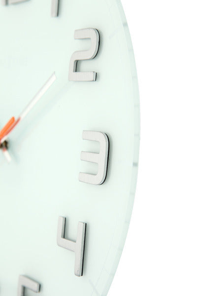 Load image into Gallery viewer, Nextime ne-8817wi wandklok dia. 30 x 3.5 cm, glass, white, 'classy round'
