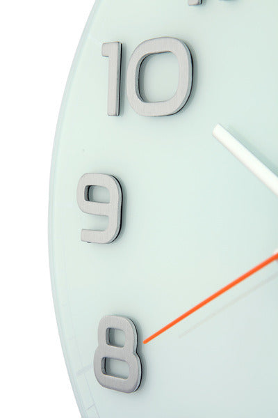 Load image into Gallery viewer, Nextime ne-8817wi wandklok dia. 30 x 3.5 cm, glass, white, 'classy round'
