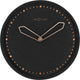 NeXtime NeXtime NE-3197ZW Wandklok Dia. 35 Cm, Polyresin, Zwart