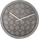 Nextime ne-3212br wandklok dia. 39.5 cm, polyresin hout, grijs