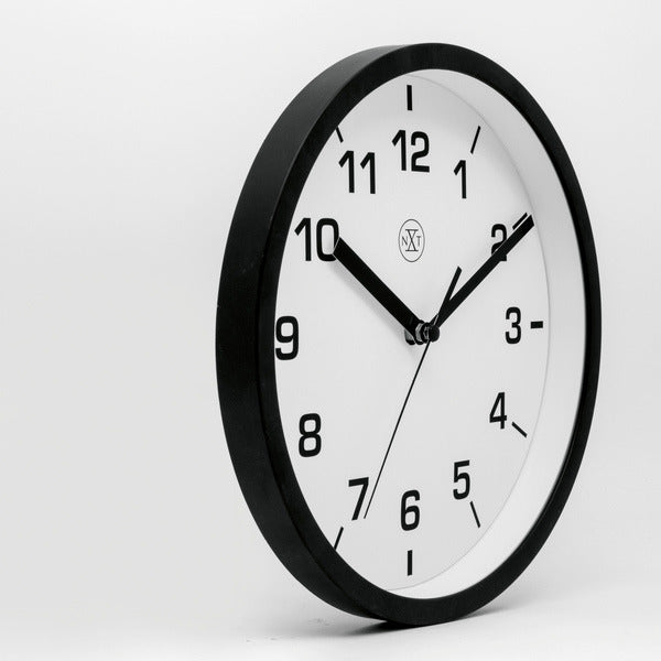 Load image into Gallery viewer, Nextime nx-7321zw wandklok nxt diameter 20cm kunststof zwart, witte wijzerplaat

