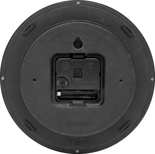 Nextime nx-7321zw wandklok nxt diameter 20cm kunststof zwart, witte wijzerplaat