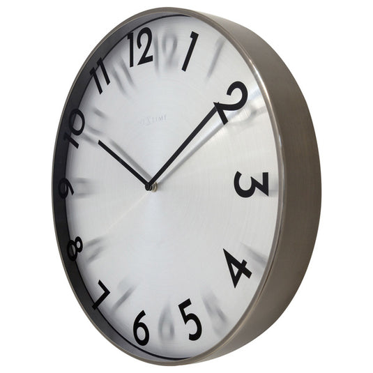 Nextime ne-3289gs metalen wandklok - 40cm -stille klok - metaal - reflection