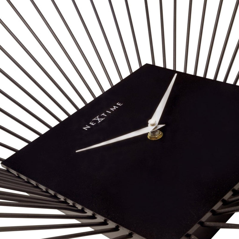 Load image into Gallery viewer, Nextime wandklok vierkant 45x45x15 cm zwart metaal
