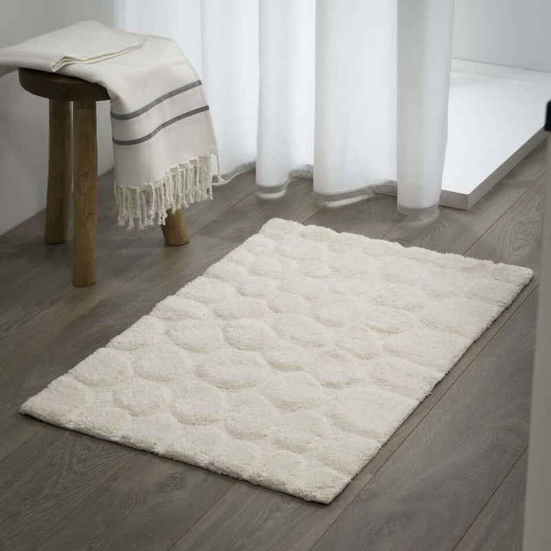 Load image into Gallery viewer, Sealskin badmat pebbles 60x90 cm katoen ivoorkleurig
