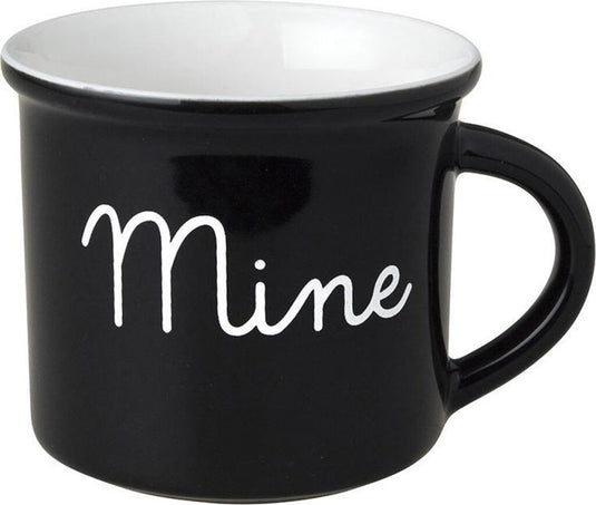 Dutch rose zwart wit beker mine zwart