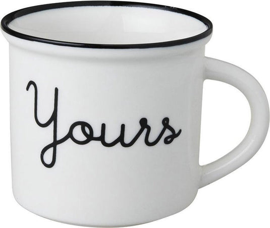 Dutch rose zwart wit beker yours wit