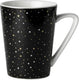 Dutch rose loft zwart-wit mok zwart met glitters 31 cl