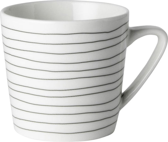 Dutch rose loft zwart-wit koffiemok zwarte strepen 20 cl