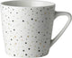 Dutch rose loft zwart-wit koffiemok wit met glitters 20cl