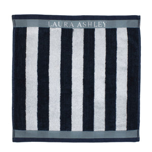 Laura ashley keukendoek midnight stripe 50x50 cm donkerblauw