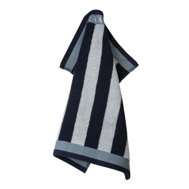 Load image into Gallery viewer, Laura ashley keukendoek midnight stripe 50x50 cm donkerblauw
