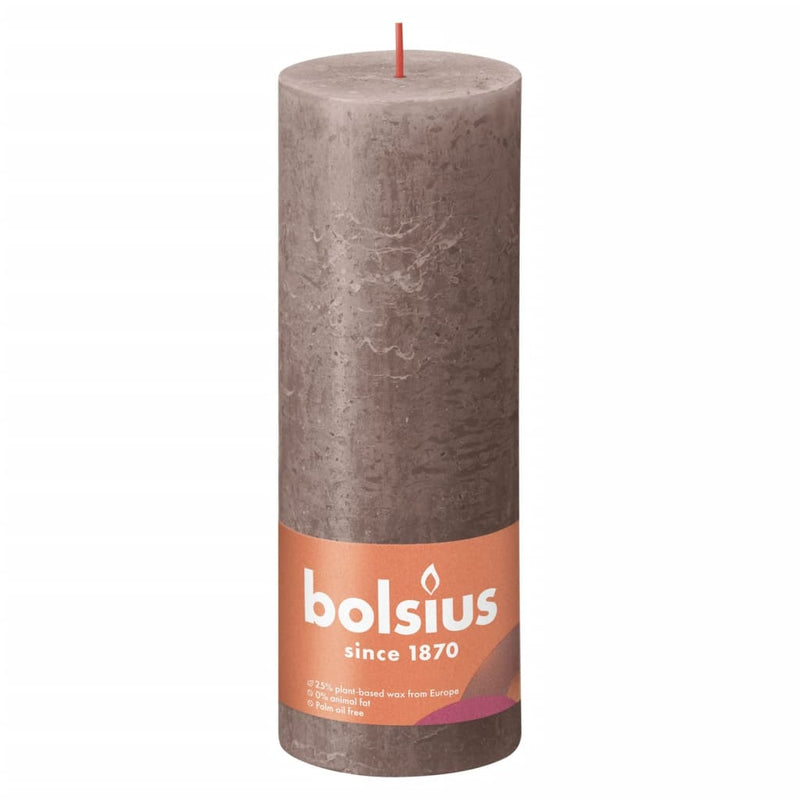 Load image into Gallery viewer, Bolsius stompkaarsen shine 4 st rustiek 190x68 mm rustiek taupe
