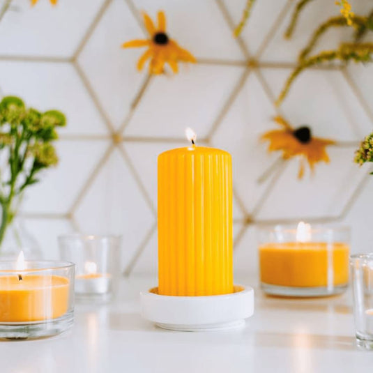 Bolsius Bolsius Geurkaarsen geribbeld 6 st mango 120x58 mm