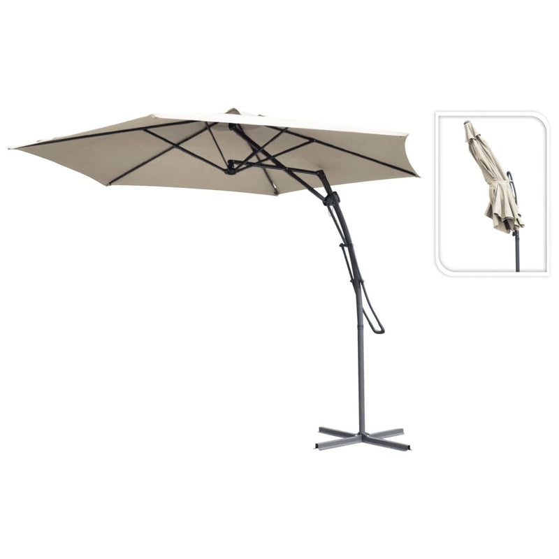 Load image into Gallery viewer, ProGarden ProGarden Zweefparasol 300 cm taupe
