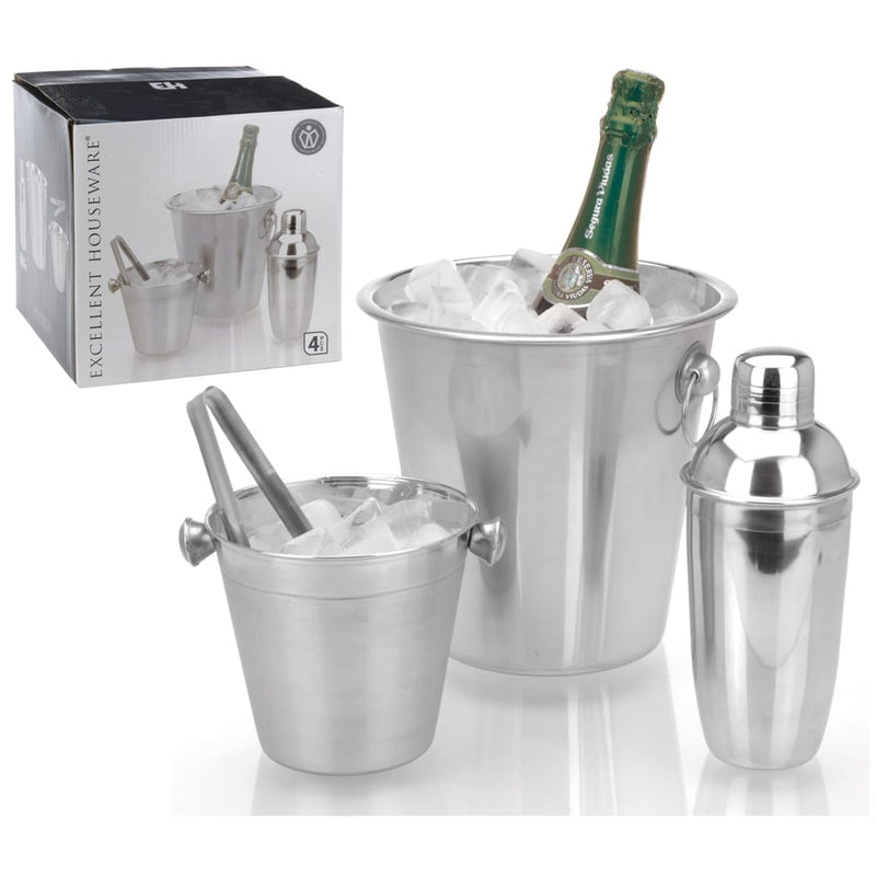 Load image into Gallery viewer, Excellent houseware 4-delige barset roestvrijstaal
