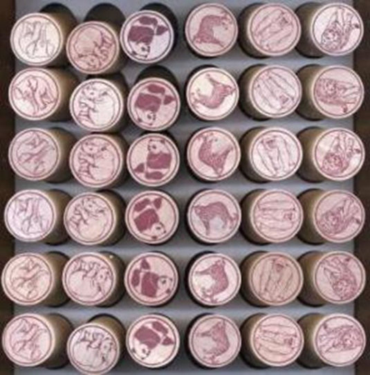 Dsp stempel wilde dieren middel rond. 36