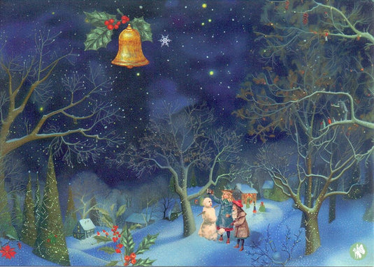 Prentbriefkaart cd11: christmas sno 6 st