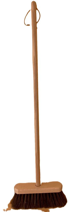 Kinder straatbezem natuurhaar. 80 cm. 3+