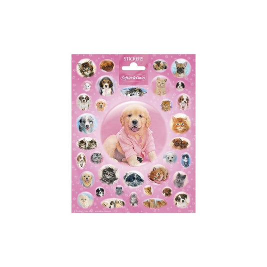 Totum stickervel cutie puppies en kittens