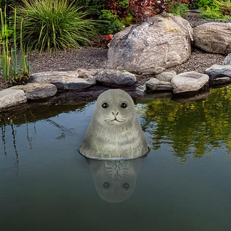 Chargez l'image dans la visionneuse de la galerie, Countryfield zeehond siebert grijs polystone drijvend 14,5x13,5x13,5cm
