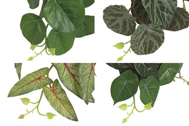 Countryfield kunstplant hang s groen 4 assorti 49x28x20cm