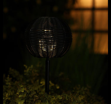 Countryfield solar tafellamp op voet onora zwart 8x12x30cm