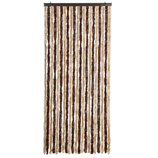 Vidaxl vliegengordijn 90x220 cm chenille beige en lichtbruin