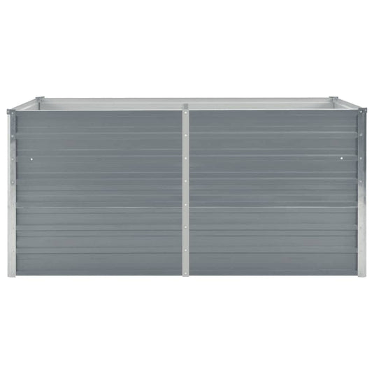 Vidaxl plantenbak verhoogd 160x80x77 cm gegalvaniseerd staal grijs