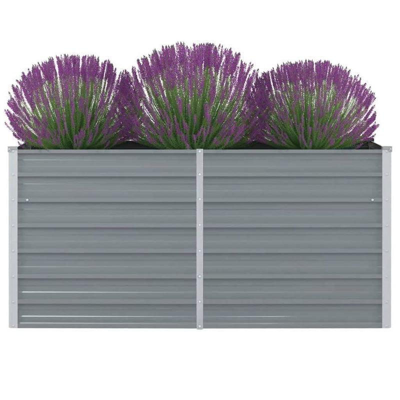 Load image into Gallery viewer, Vidaxl plantenbak verhoogd 160x80x77 cm gegalvaniseerd staal grijs
