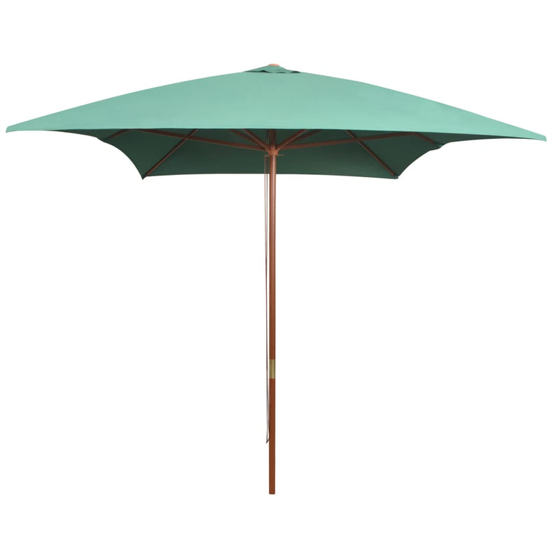 Load image into Gallery viewer, Vidaxl parasol met houten paal 200x300 cm groen

