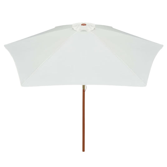 Vidaxl parasol 270x270 cm houten paal crèmewit