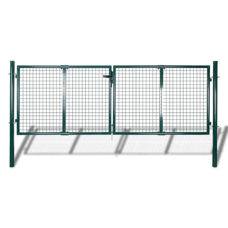 Load image into Gallery viewer, VidaXL Poort 306x150 cm staal groen

