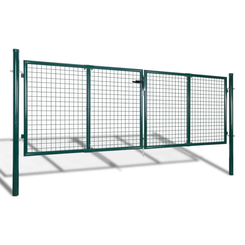 Load image into Gallery viewer, VidaXL Poort 306x150 cm staal groen
