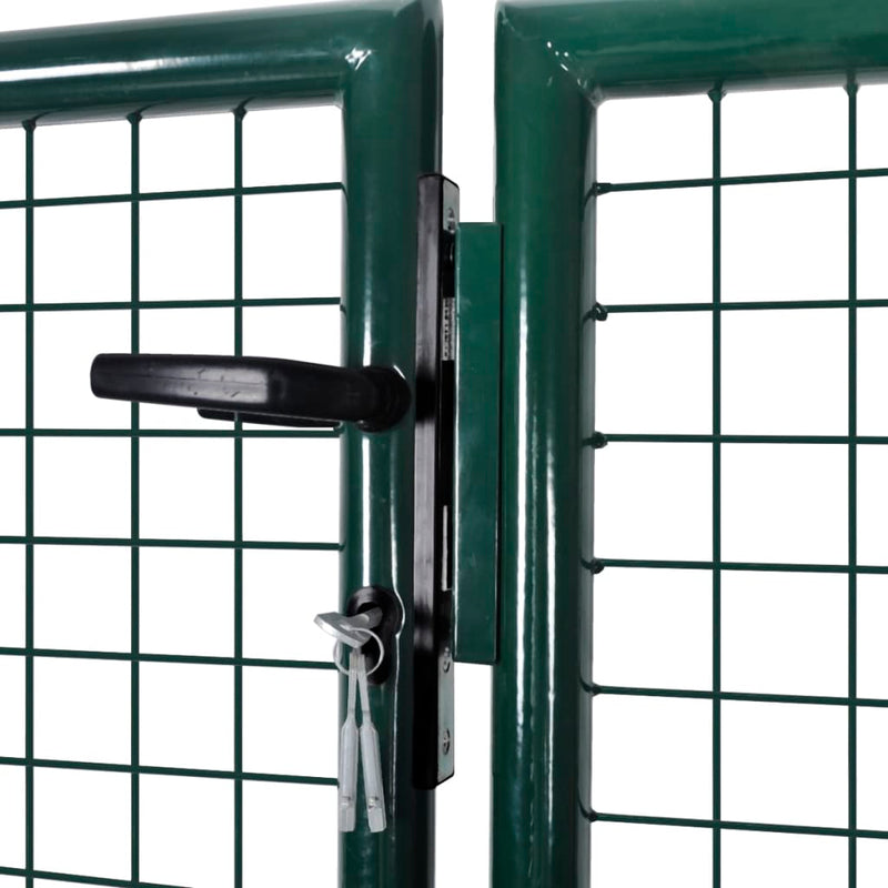 Load image into Gallery viewer, VidaXL Poort 306x150 cm staal groen
