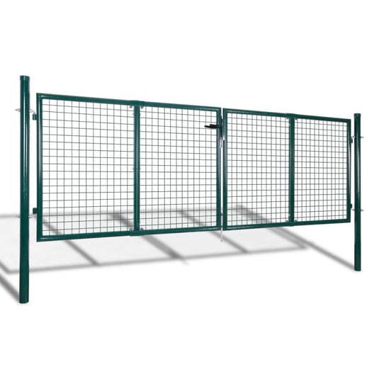 VidaXL Poort 306x175 cm staal groen