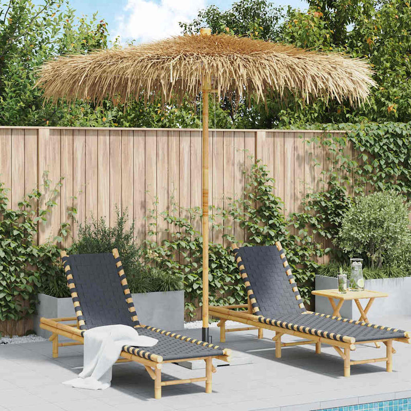 Load image into Gallery viewer, Vidaxl parasol van bamboe met dak van bananenbladeren 210 cm
