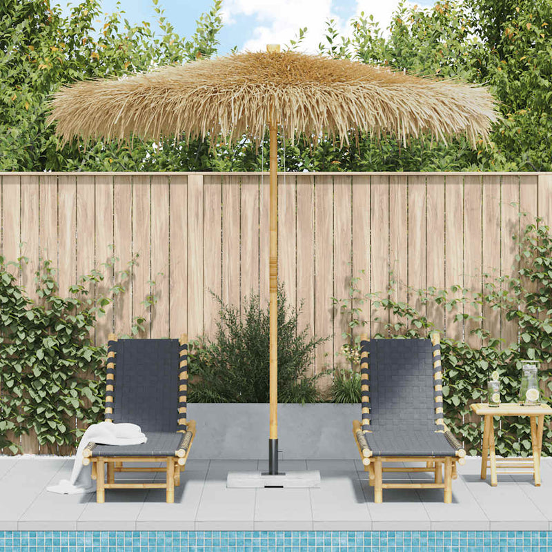 Load image into Gallery viewer, Vidaxl parasol van bamboe met dak van bananenbladeren 210 cm
