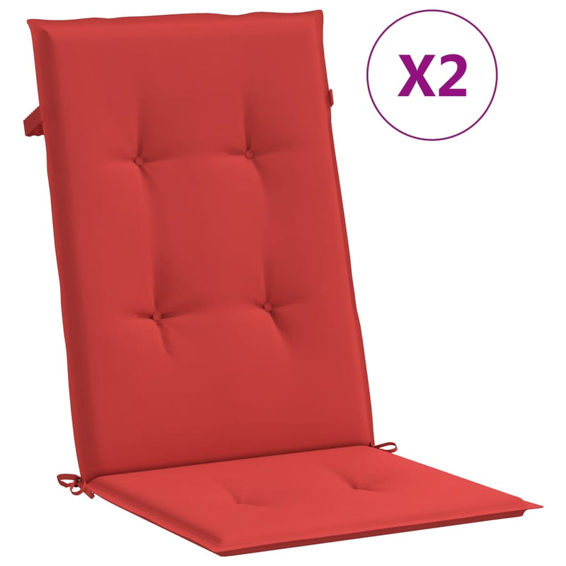 Load image into Gallery viewer, VidaXL Tuinstoelkussens 2 st hoge rug 120x50x3 cm stof rood

