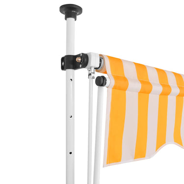 Vidaxl luifel handmatig uittrekbaar 150 cm oranje en witte strepen